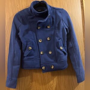 Women's Small, Double-Breasted, Short Navy Jacket
